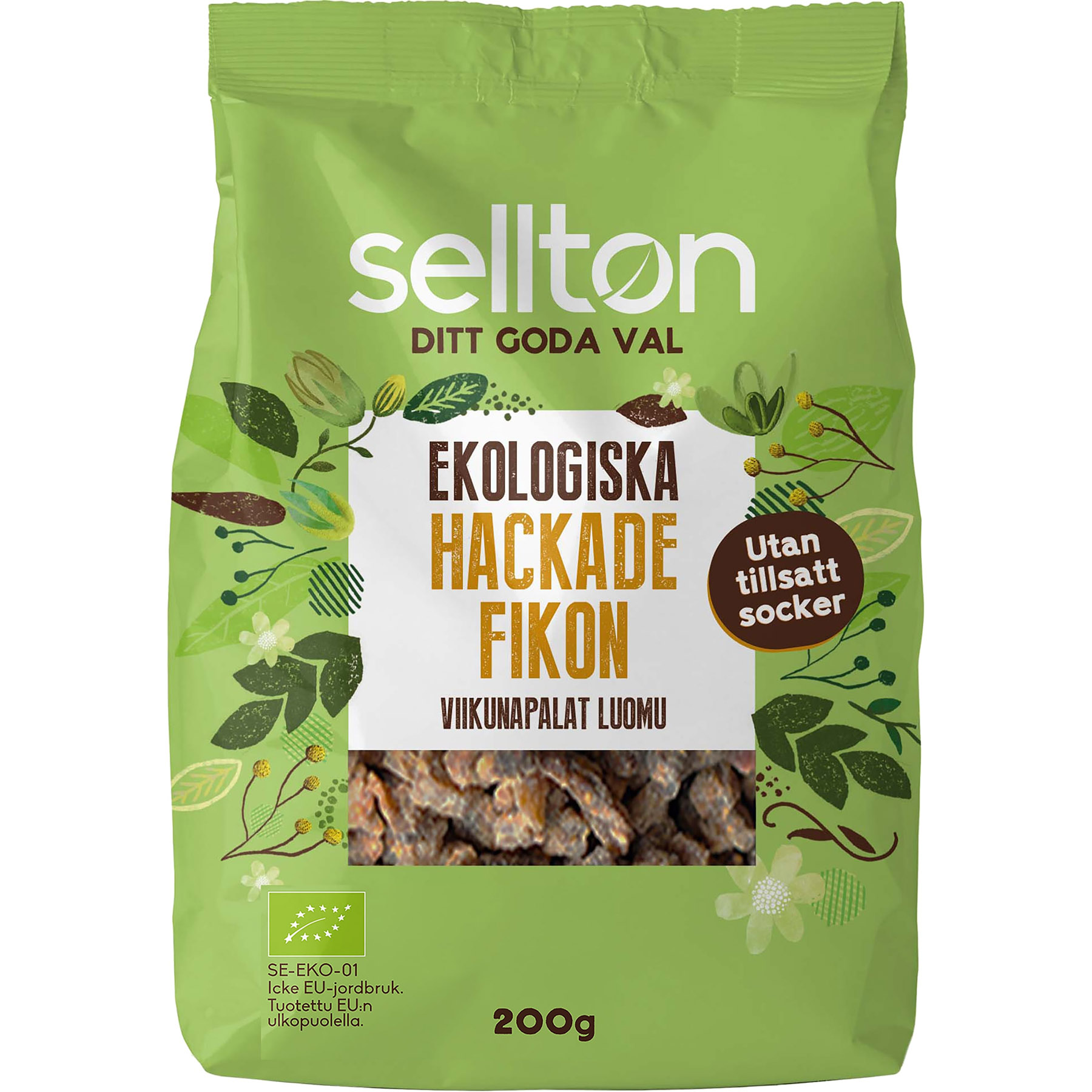 Sellton Ekologiska Hackade Fikon 200g Sellton Ekologiska Hackade Fikon 200g