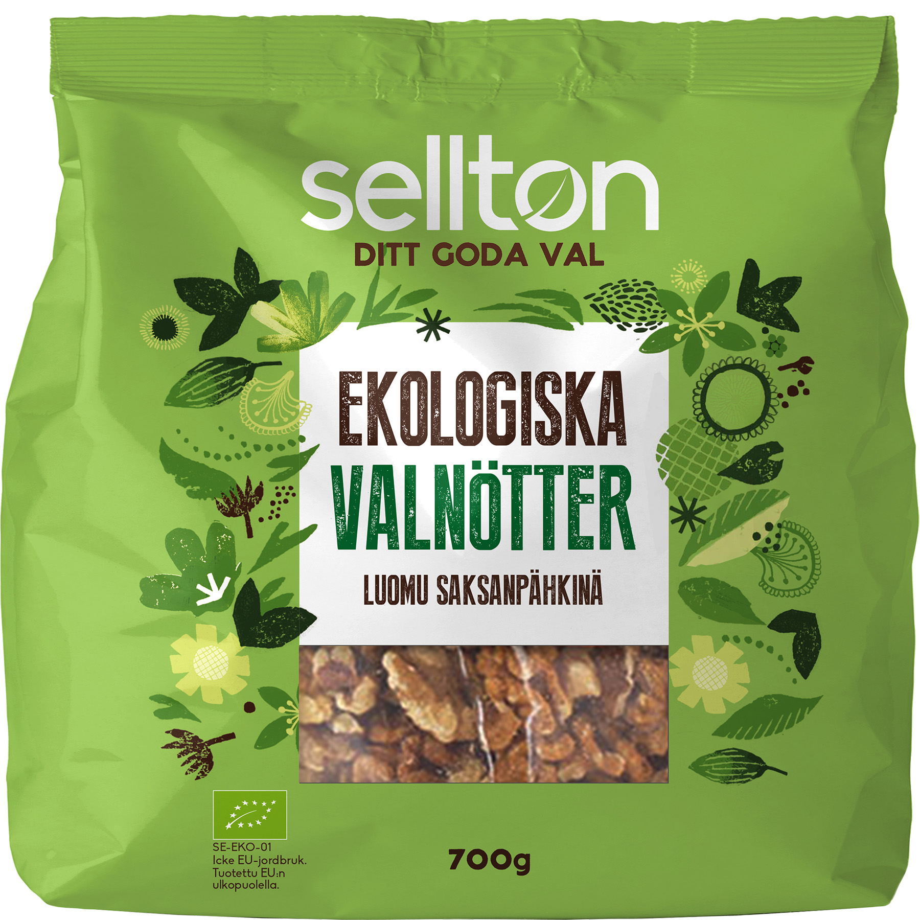 Sellton Ekologiska Valnötter 700g